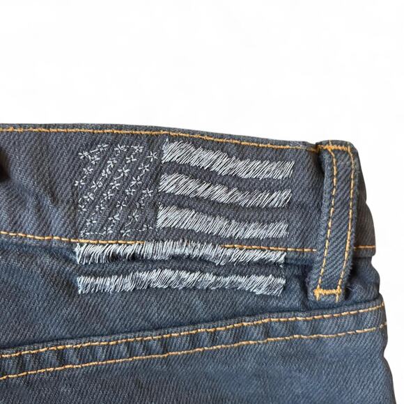 Revice Star Cutout Black Jeans Button Fly High Rise 28 Made in USA - Picture 3 of 8